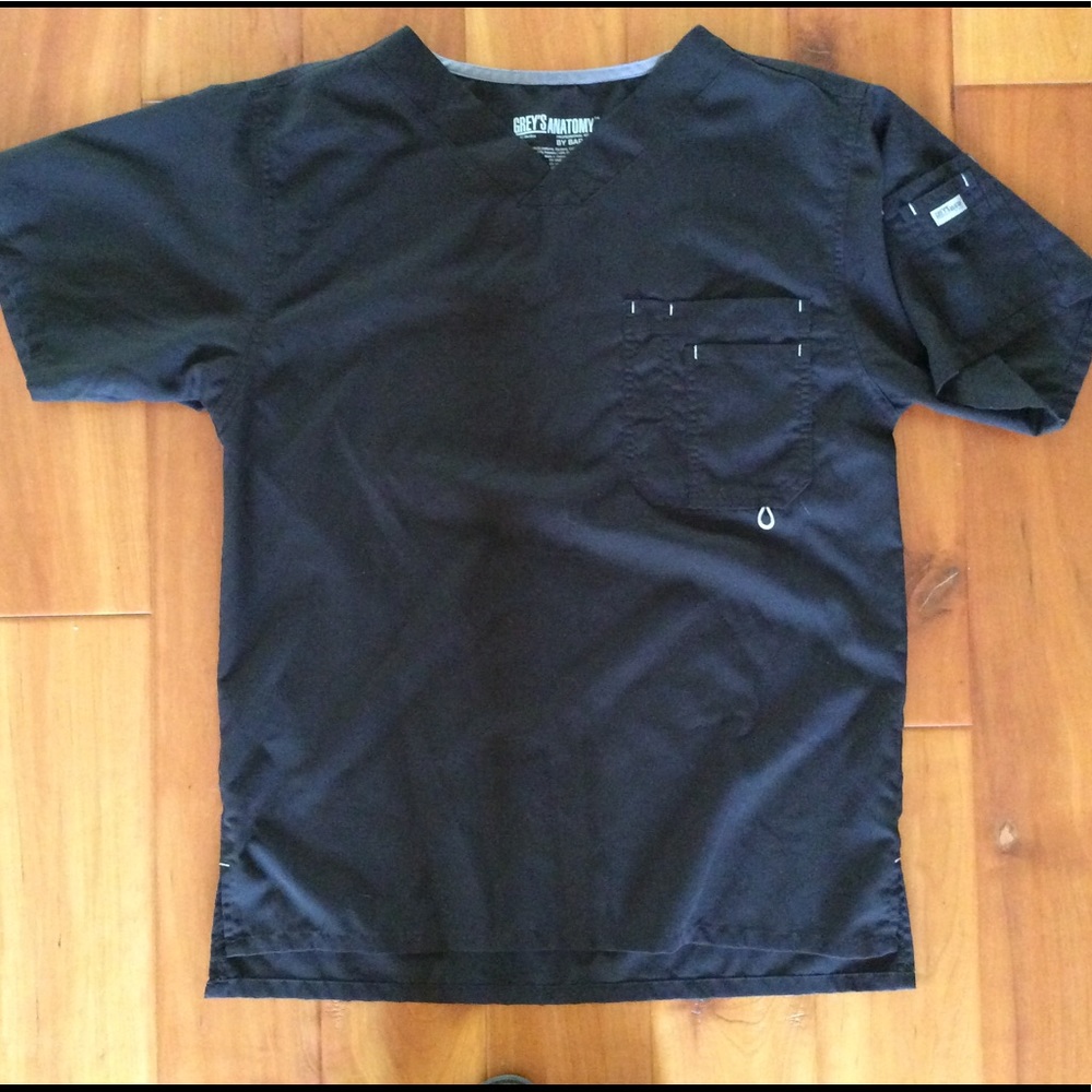 Greys Anatomy scrub top black size M